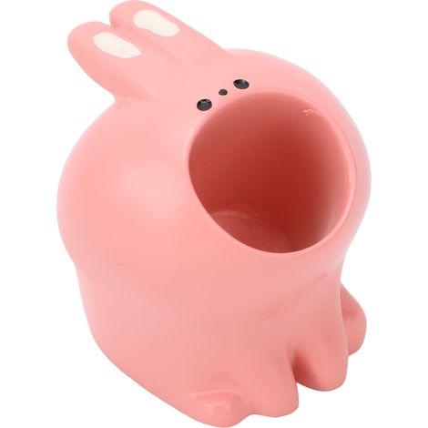 Organisateur de stylos en résine rose, motif animaux mignons, pour bureau. (1/5)