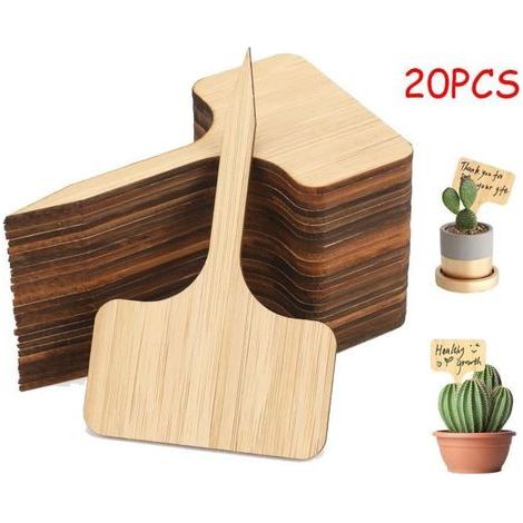 Bamboo Wood Plant Labels - 6cm x 10cm x 2mm - For Identifying Your Plants