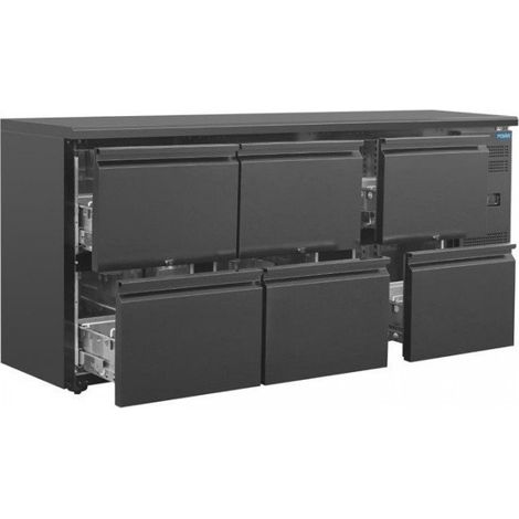 Arrière-bar 6 tiroirs 536 Litres noir, 280 W, 220 V - MONO