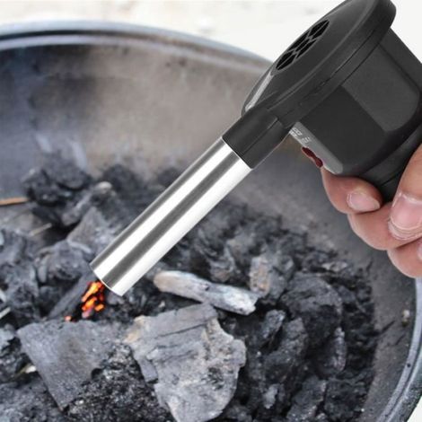 Ventilateur Barbecue Électrique - Alimenté Par 1 Pile D - Tube En Acier Inoxydable - Pour Barbecue À Charbon Feu De Camp Foyer - 1 Pièce (1/3)
