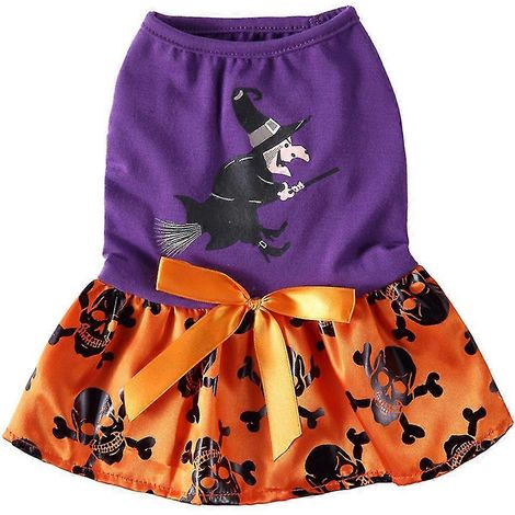 Halloween-Kostüme für Hunde und Katzen: Hexen- und Skelettkleid, Party-Outfits für Haustiere, lustiger Hoodie für Hunde und Katzen, Rock (1/4)