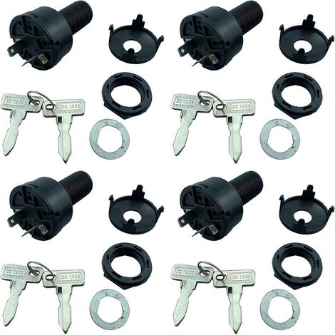 Compatible avec 4 interrupteurs d'allumage et clés pour voiturettes de golf électriques Club Car fabriquées en 2004 et après (102508601). (1/5)