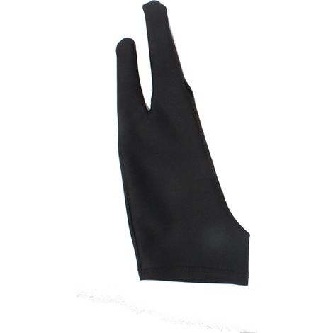 Artist's drawing glove for drawing tablet, paper sketching, art glove with two fingers for right and left hand, reduces friction, XL (1/5)