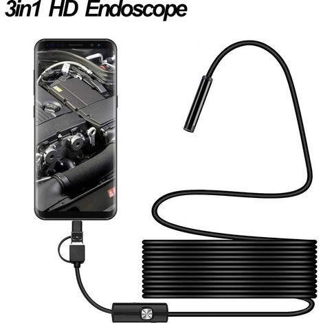 Caméra endoscope ordinateur objectif de cordon de 1,5 m pour téléphone portable Android interface Type-c/USB (1/5)