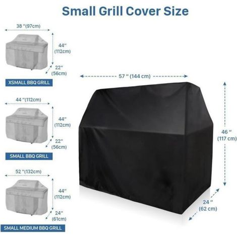 Housse de barbecue d'extérieur étanche - Tissu Oxford 210D robuste anti UV Pour Weber Brinkmann Char Broil et plus (1/4)