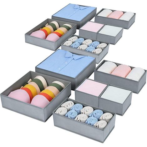 Schrank Organizer 12tlg Stoff Faltbare Aufbewahrungsbox Unterwäsche (1/5)