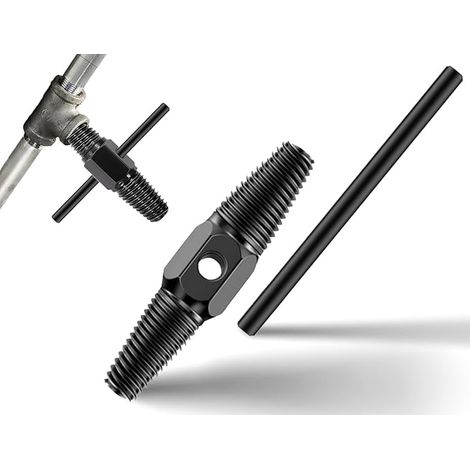Double Head Screw Extractor Set,Left Hand Puller Removal Tool with Stick,Left Hand Thread Puller Pipe,Pipe Screw Extractor,Broken Screw Bolt Extractor (1/4)