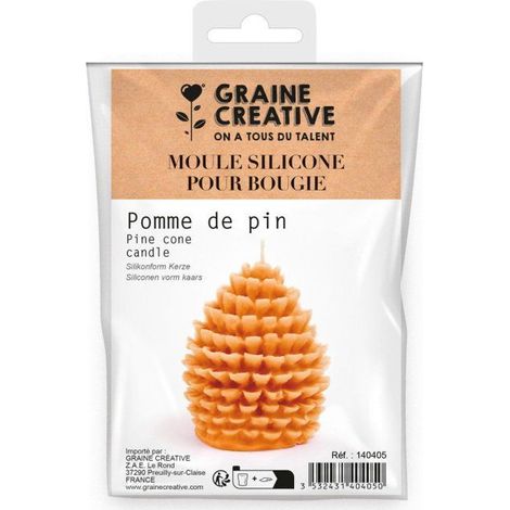 MOULE BOUGIE SILICONE - POMME DE PIN (1/2)