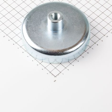 Magna-C Ferrit Flachgreifer mit Gewindebuchse Ø100x43mm