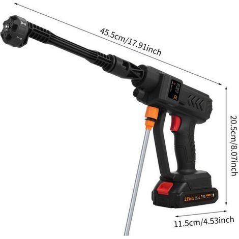 Nettoyeur haute pression électrique 21V – 35 BAR, 300 W, 10 L/min – 2 batteries 8000 mAh, 6 modes de pulvérisation (1/5)