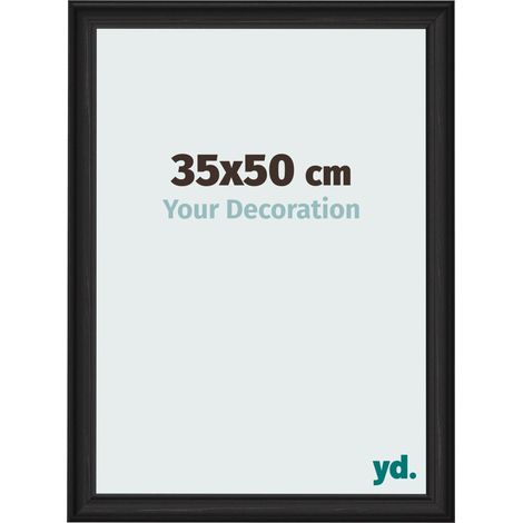 yd. - Cadre photo 35x50 - Noir Grain de Bois - MDF - Lazio