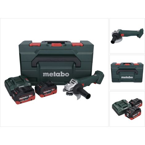 Smerigliatrice angolare a batteria Metabo W 18 L 9-125 18 V 125 mm + 2x batteria ricaricabile 10,0 Ah + caricatore + metaBOX