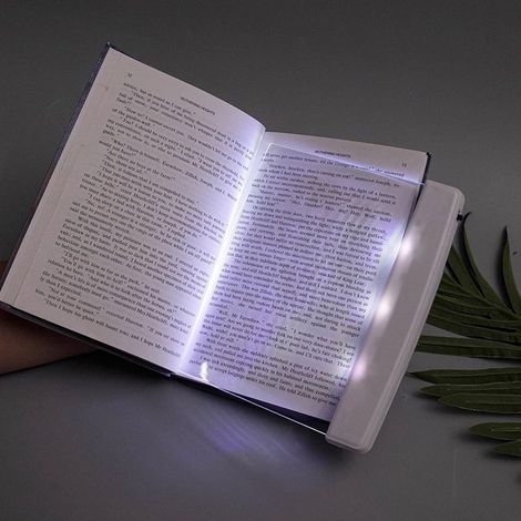Lampe marque-page de lecture sans fil -Conception de marque-page ultralégère -Lumière naturelle, luminosité réglable