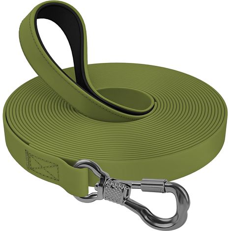 Longe pour Chien, 3M 5M 10M 15M 20M 25M 30M Laisse de Dressage étanches pour Chiens, Laisse pour Chien avec Mousqueton Verrouillable, Longe Robuste pour Petits, Moyens et Grands Chiens (1/5)