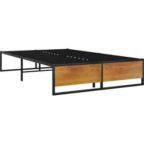 Schwarzes Metallbettgestell 120x200 cm