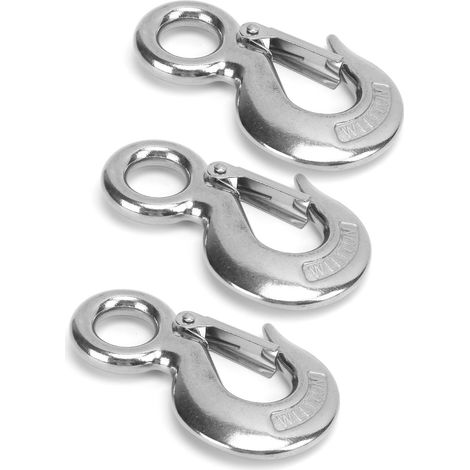 3 Pièces Crochet Œillet à Fermoir Sécurisé Acier Inoxydable pour Levage Marine 1T (1/5)