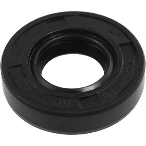 Metric Rotary Shaft Oil Seal 15x30x7mm TC Double Rubber Lips Black (1/2)