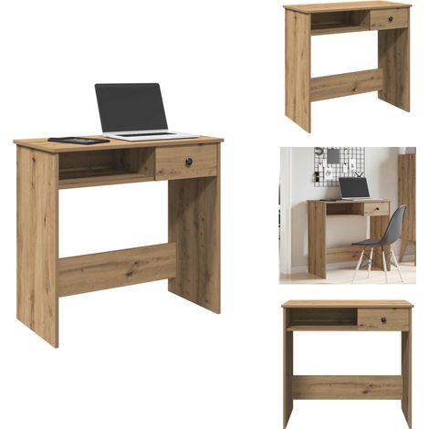 Schreibtisch Artisan-Eiche 80x40x75 cm Holzwerkstoff - Schreibtisch - Schreibtische - Bürotisch - Computertisch (1/5)
