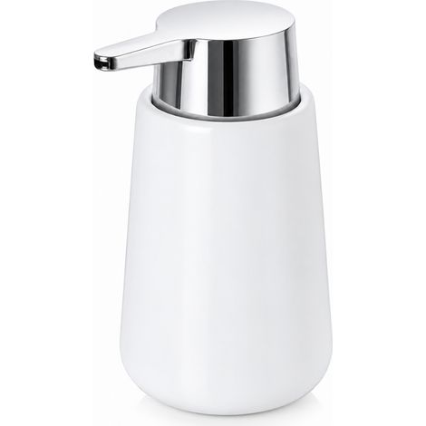 Schläfer 285411 Dispenser Portasapone liquido 250 ml serie Badi in Ceramica colore Bianco, Dispenser Dosasapone Design (1/2)