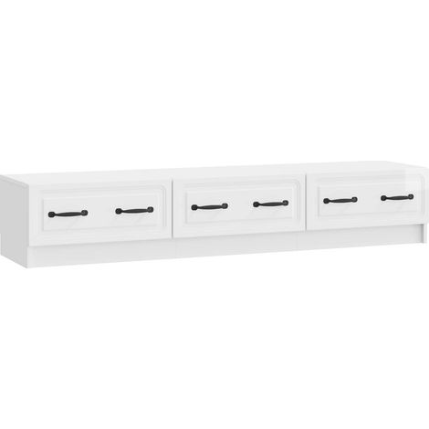 TV Cabinet High Gloss White 147 x 34.5 x 27 cm Engineered Wood vidaXL