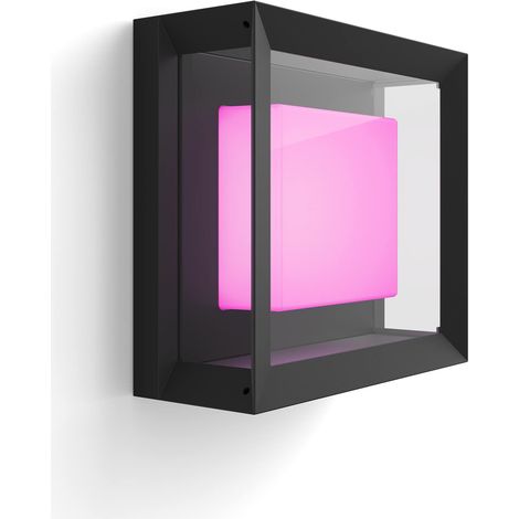 Philips Hue White and Color Ambiance Econic, Lampada Smart LED da Parete per Esterni, Led Integrato, 15W, Nero (1/3)