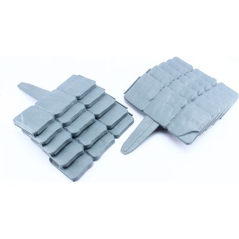 Valla de jardín de 10 piezas fabricada en plástico PP con aspecto de piedra, fácil de montar y reutilizable, para delimitar jardines. (1/5)