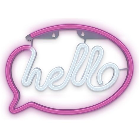 Lampara forever neon led hello pink
