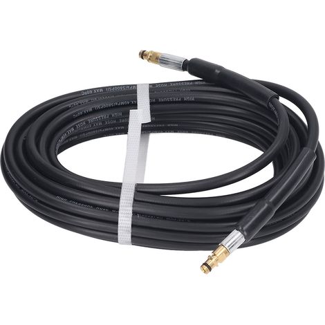 Tuyau haute pression 15m en caoutchouc 5800psi 40Mpa pour nettoyeur haute pression Karcher K2 K3 K4 K5, remplacement avec 2 bouchons d'extrémité (1/5)
