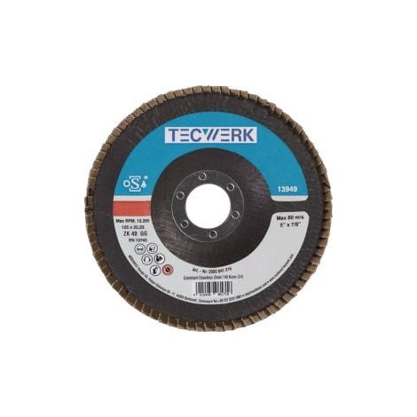 Disque à lamelles D.125mm K.80 plat INOX ZK TECWERK (1/2)