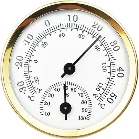 Thermomètre analogique intérieur hygromètre jauge de température d'humidité 58mm ménage (1/5)