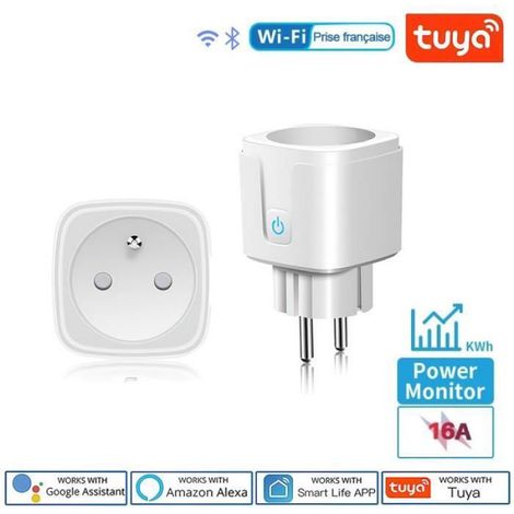 Prise Connectée Wifi Prise Intelligente WiFi + Bluetooth 16A 3520W Compatible avec Alexa, Google Home Commande Vocale (1/3)