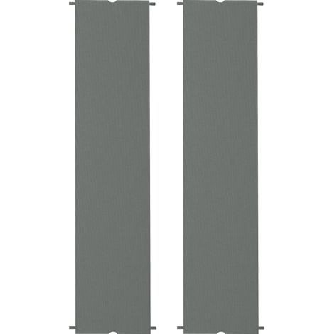 Lot 2 toiles pergola rétractable – 4,9x1,2 m, pour pergola 3x3 m, polyester gris foncé – Protection UV (1/5)