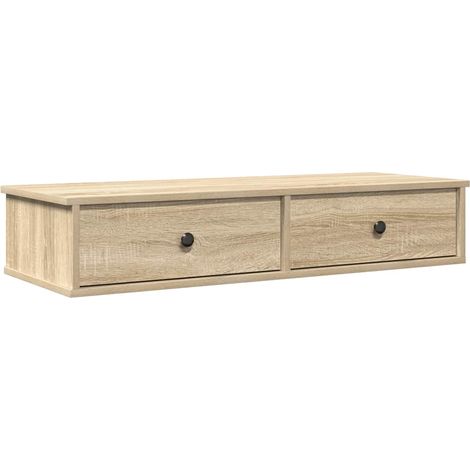 Maison Exclusive - Wandregal mit Schubladen Sonoma-Eiche 100x37,5