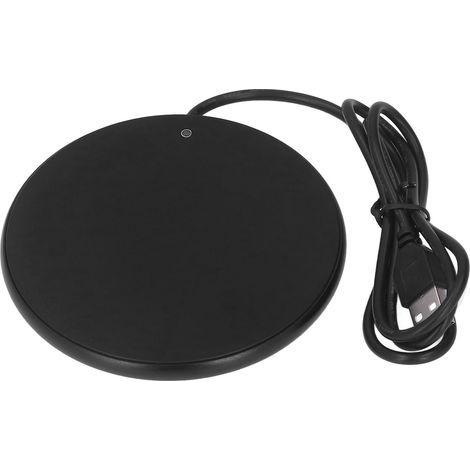 Chauffe-tasse USB intelligent 55°C, design compact pour bureau, maison et voyage, couleur noire (1/5)