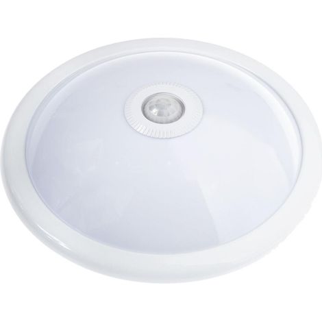 Plafoniera PIR Dallas 2xE27 Ø30cm IP20 bianca IdeaLED (1/4)