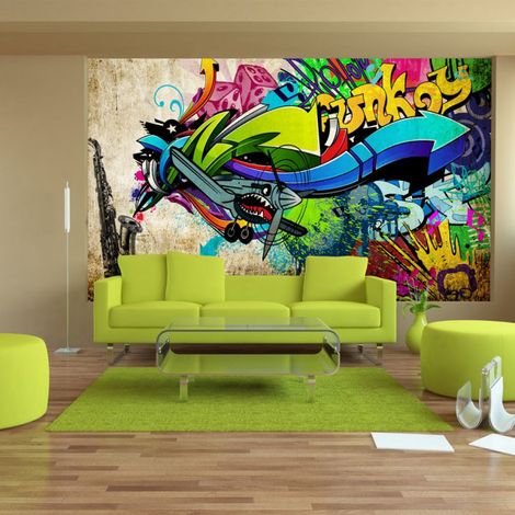 Papier Peint "Funky Graffiti" 140 x 200 cm (1/2)