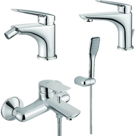 Set miscelatori Mamoli Penelope gruppo vasca lavabo e bidet piletta INCLUSA (1/4)