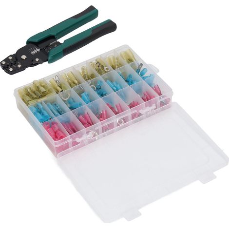 Aderendhülsen-Crimpwerkzeug-Set, isolierte elektrische Drahtverbinder, selbstjustierende Ratschencrimpzange für AWG 22–10 (1/5)