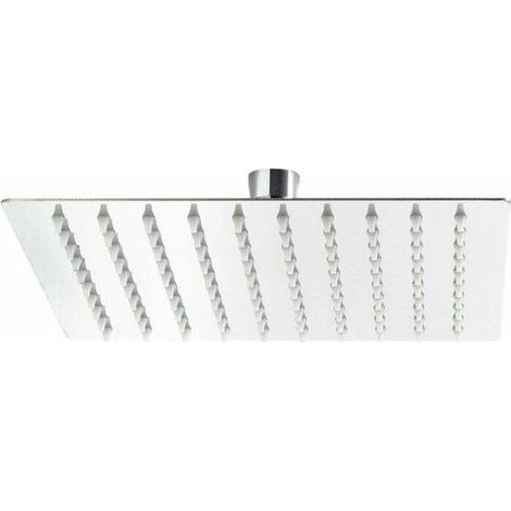Pommeau de douche Carré 30x30cm Tête de douche Jet Effet pluie Rainshower Acier inoxydable (1/4)