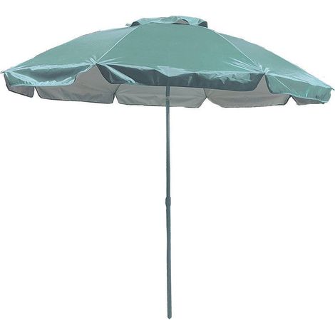 Marbueno sombrilla acero 6 varillas 220 cm nylon Verde turquesa