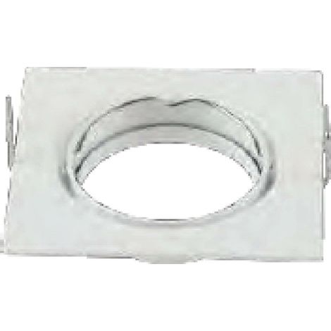 Portalampada orientabile quadrato uso interno colore bianco incasso soffitto iolume ioportlampqbi