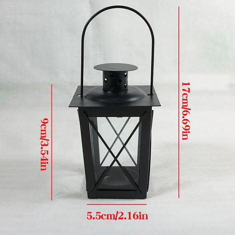 Lanterne Suspendue - Porte-Bougie Pour Théière - En Métal Noir - Décor Intérieur Extérieur - Vintage Rétrô - 1 Pièce (1/3)