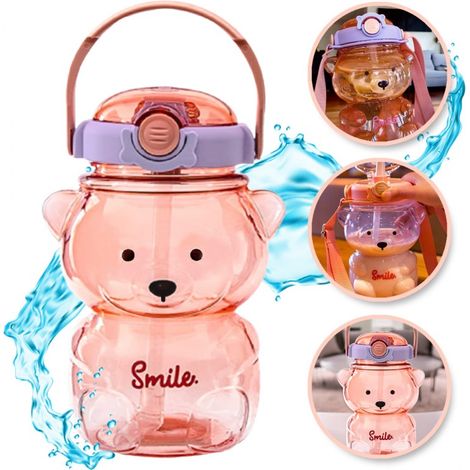 Wasserflasche mit Griff SWEET BEAR VIOLET 1000 ML BD26