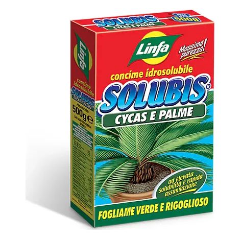 Solubis Cycas e Palme Linfa 500g: Concime Idrosolubile Antingiallimento