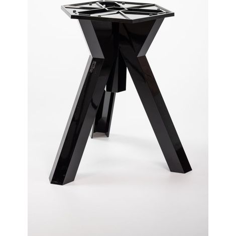 Base Tavolo Nera In Policarbonato Design Ometto Base per piani 80-90cm (1/5)