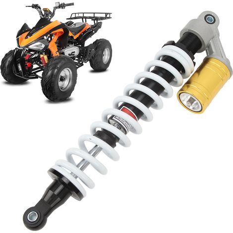 430 mm Bohrungs-Mittelteil-Stoßdämpfer mit einstellbarer Dämpfung, 9 mm Durchmesser Hochleistungs-Stoßdämpferfedern, geeignet für 150-250 cm³ Offroad-Quads, ATVs und Dünenbuggys (Übergewicht). (1/5)