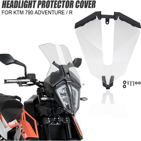 Pour les motos KTM 790 ADV Adv/R, il s'agit d'un accessoire de modification pour le cache-phare et le filet de protection du phare. (1/4)