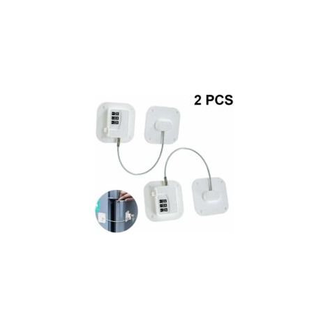 ZVD - Paquete de 2 candados para refrigerador - Candado de combinación de alta resistencia para refrigeradores, candado de seguridad para niños/bebés para armarios, alacenas, cajones, ventanas y más, (1/4)