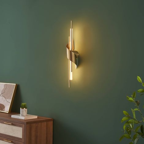 Applique LED dorée minimaliste et longiligne 18W - Zénaïa (1/5)