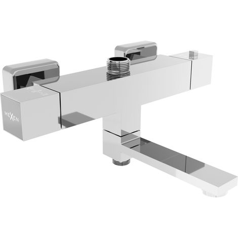 Batterie de bain-douche thermostatique Mexen Cube, chromé - 77910-00